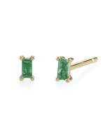Borgioni Emerald Baguette Single Stud Earrings