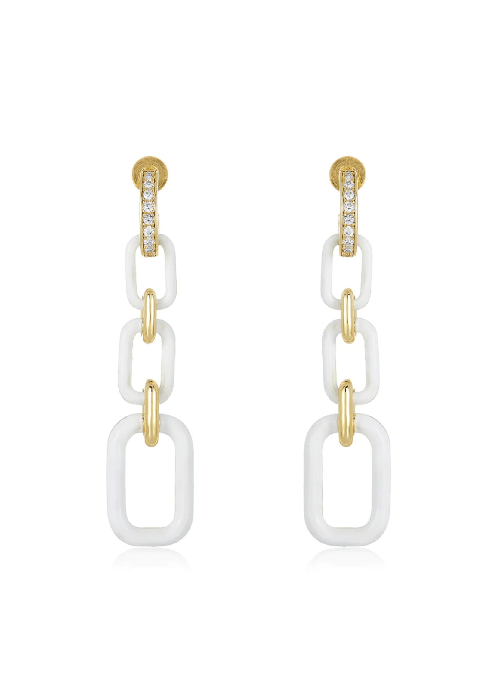 Melinda Maria Cloud Triple Link Earrings