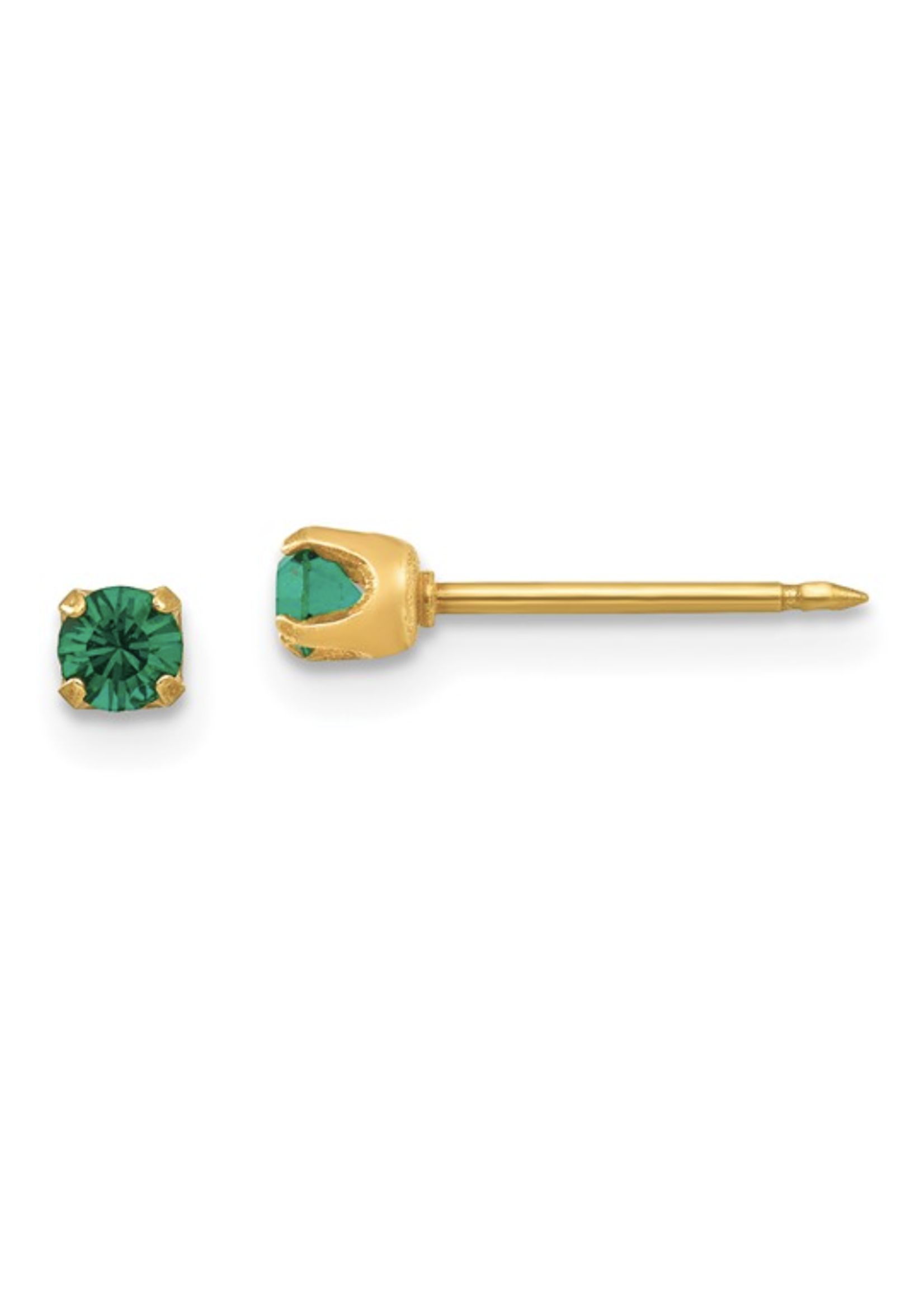 Jill Alberts Green Crystal- May Birthstone Stud Earrings