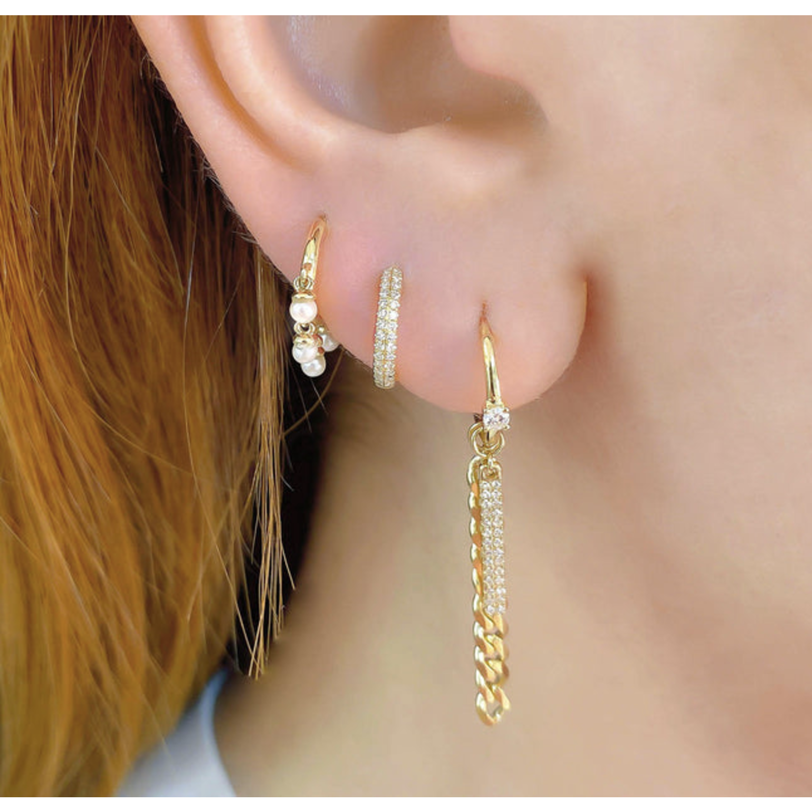 Jill Alberts Diamond Pave Huggie Earrings