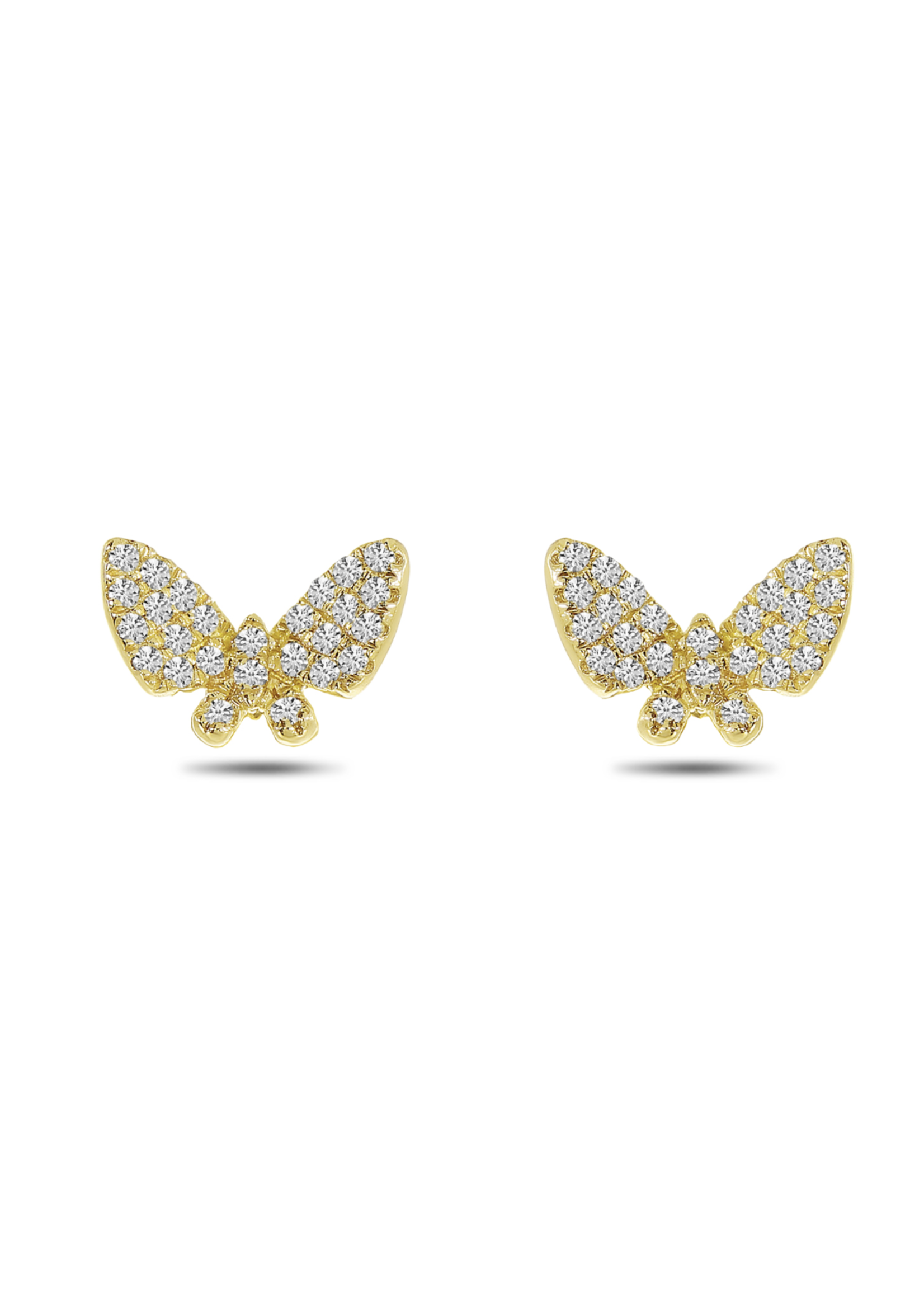 Jill Alberts Diamond Butterfly Stud Earrings