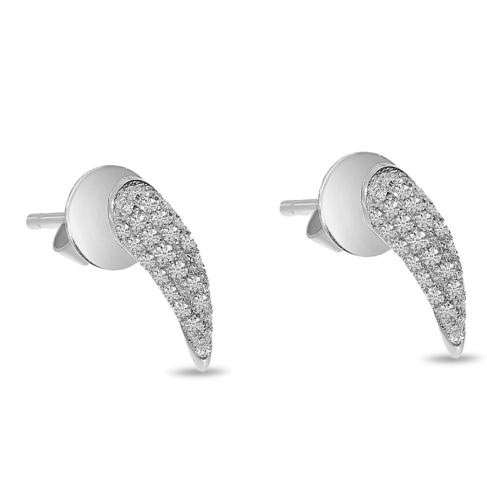 Jill Alberts Diamond Horn Stud Earrings