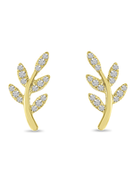 Jill Alberts Leaf Stud Earrings