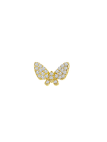 Jill Alberts Single Diamond Butterfly Stud Earring