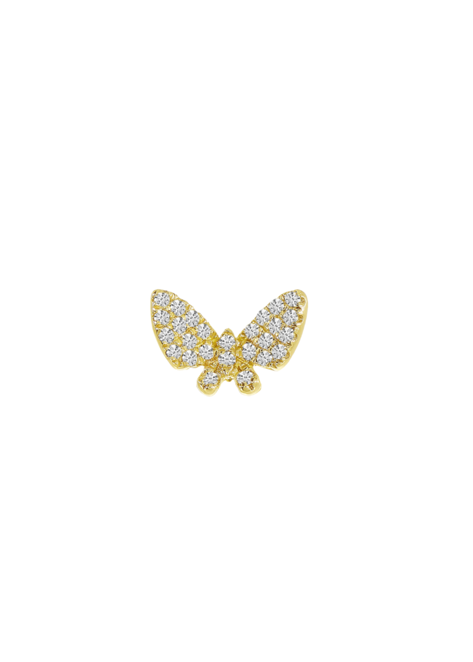 Jill Alberts Single Diamond Butterfly Stud Earring