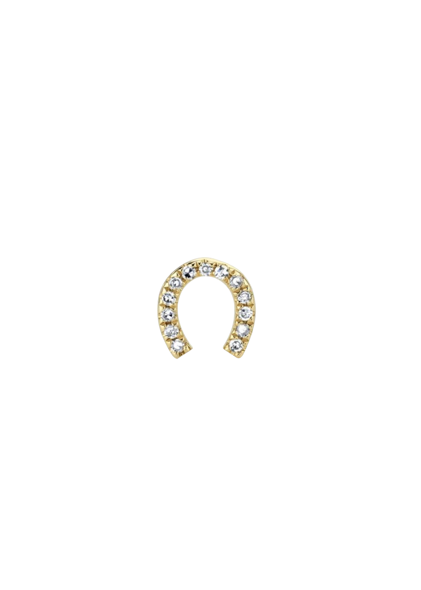 Jill Alberts Single Diamond Horseshoe Stud Earring