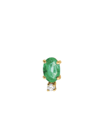 Jill Alberts Single Emerald Diamond Post Earring