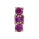 Borgioni Half-Pair Mixed Cut Ruby Bar Stud Earring