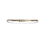 S. Carter Designs Three Diamond Hammered Bezel Bracelet