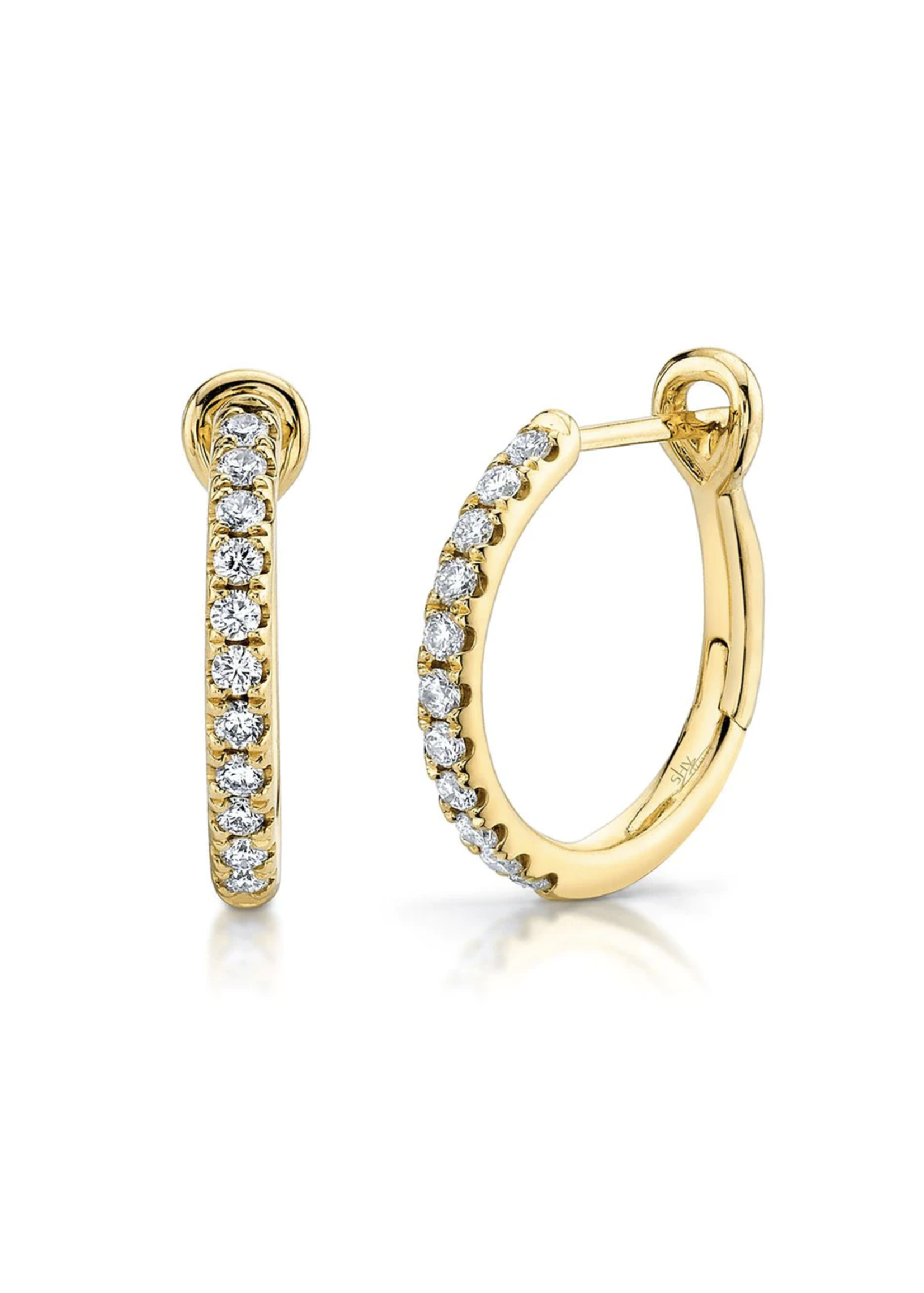 Jill Alberts Diamond Hoop Earrings