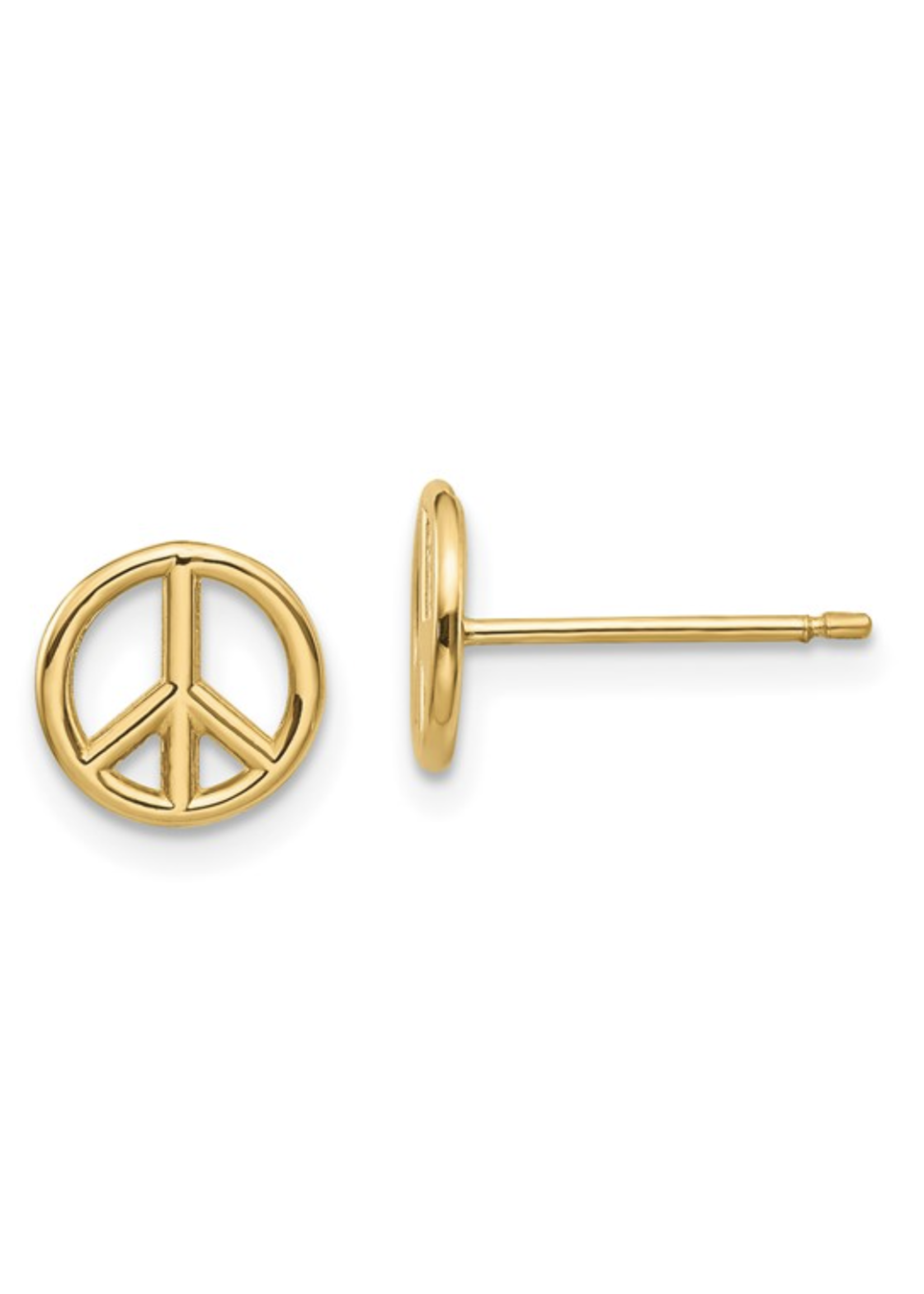 Jill Alberts Peace Symbol Stud Earrings