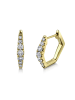 Jill Alberts Geometric Diamond Huggie Earrings