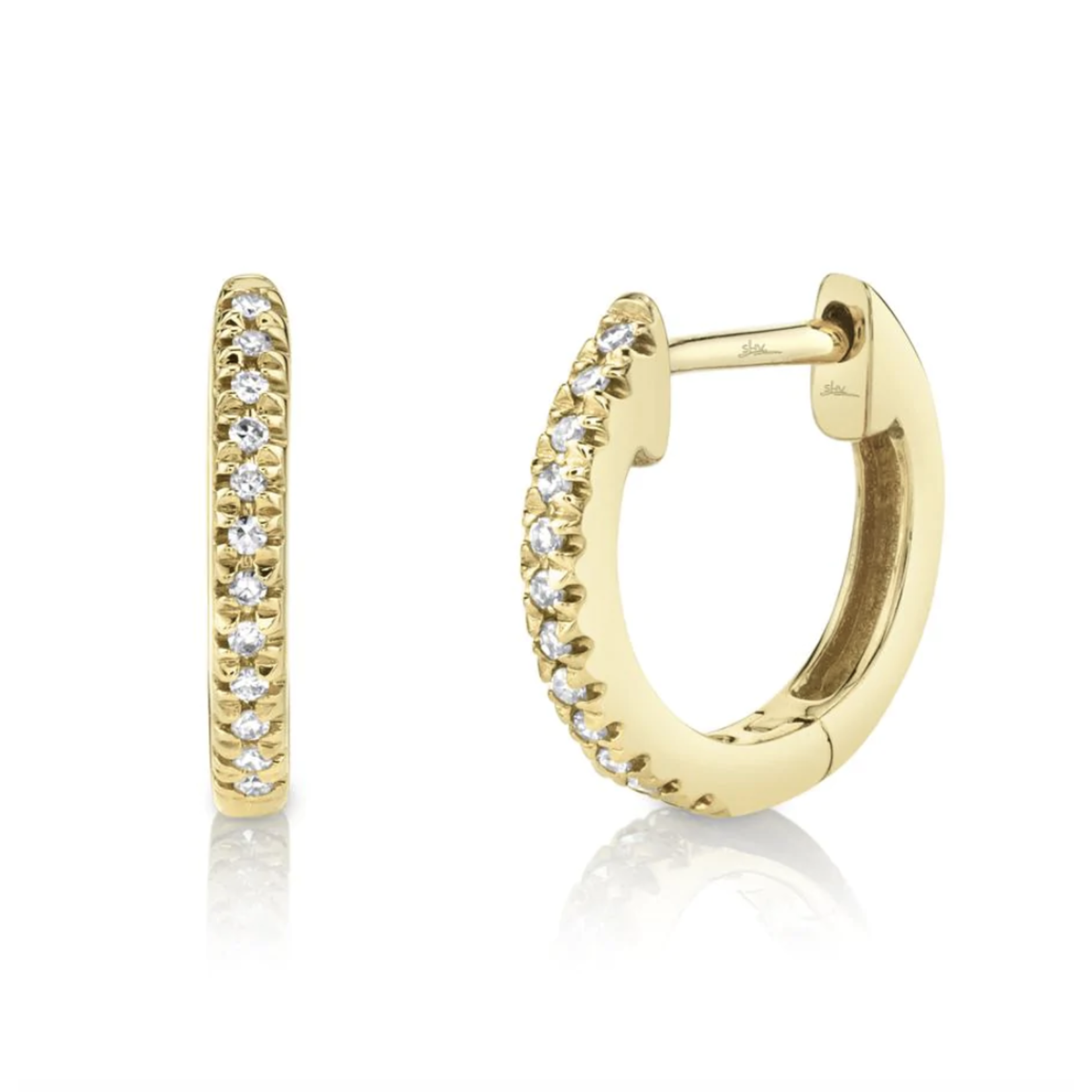 Diamond Huggie Earrings