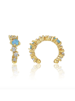 Melinda Maria Blue Opal & Diamondettes Ear Cuffs