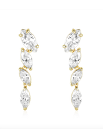 Melinda Maria Gold & Diamondettes Dangle Earrings