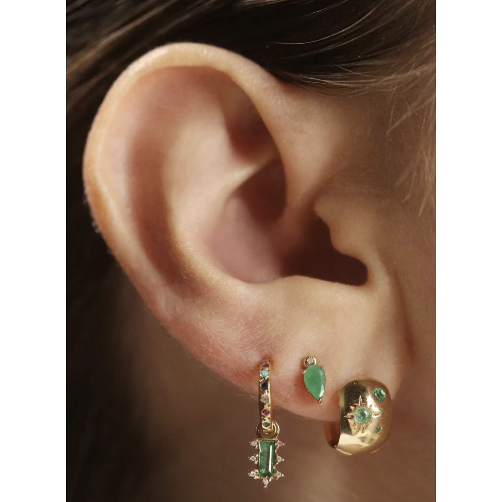 Scosha Disco Dazzle Hoop with Emerald
