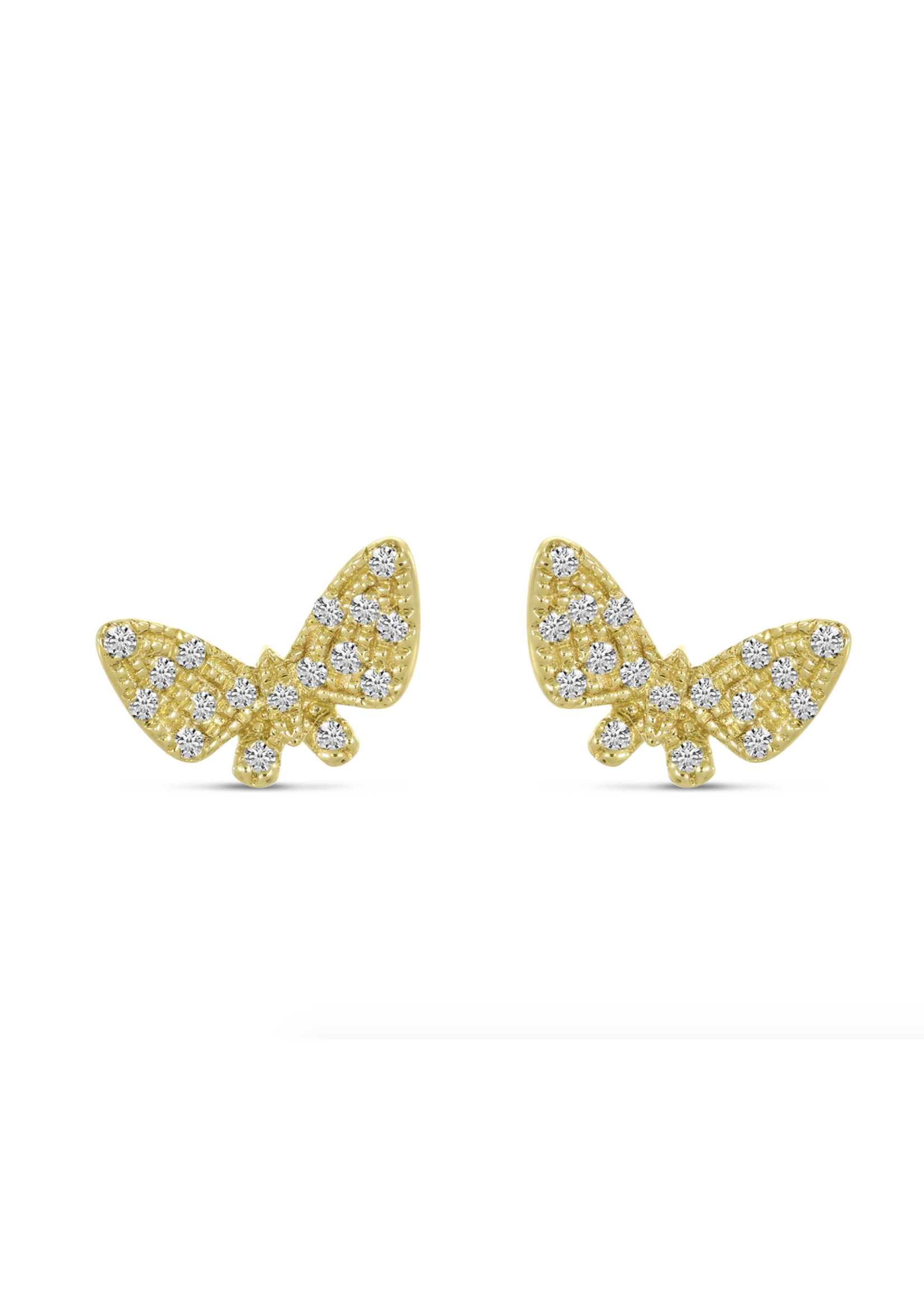 Jill Alberts Diamond Butterfly Stud Earrings
