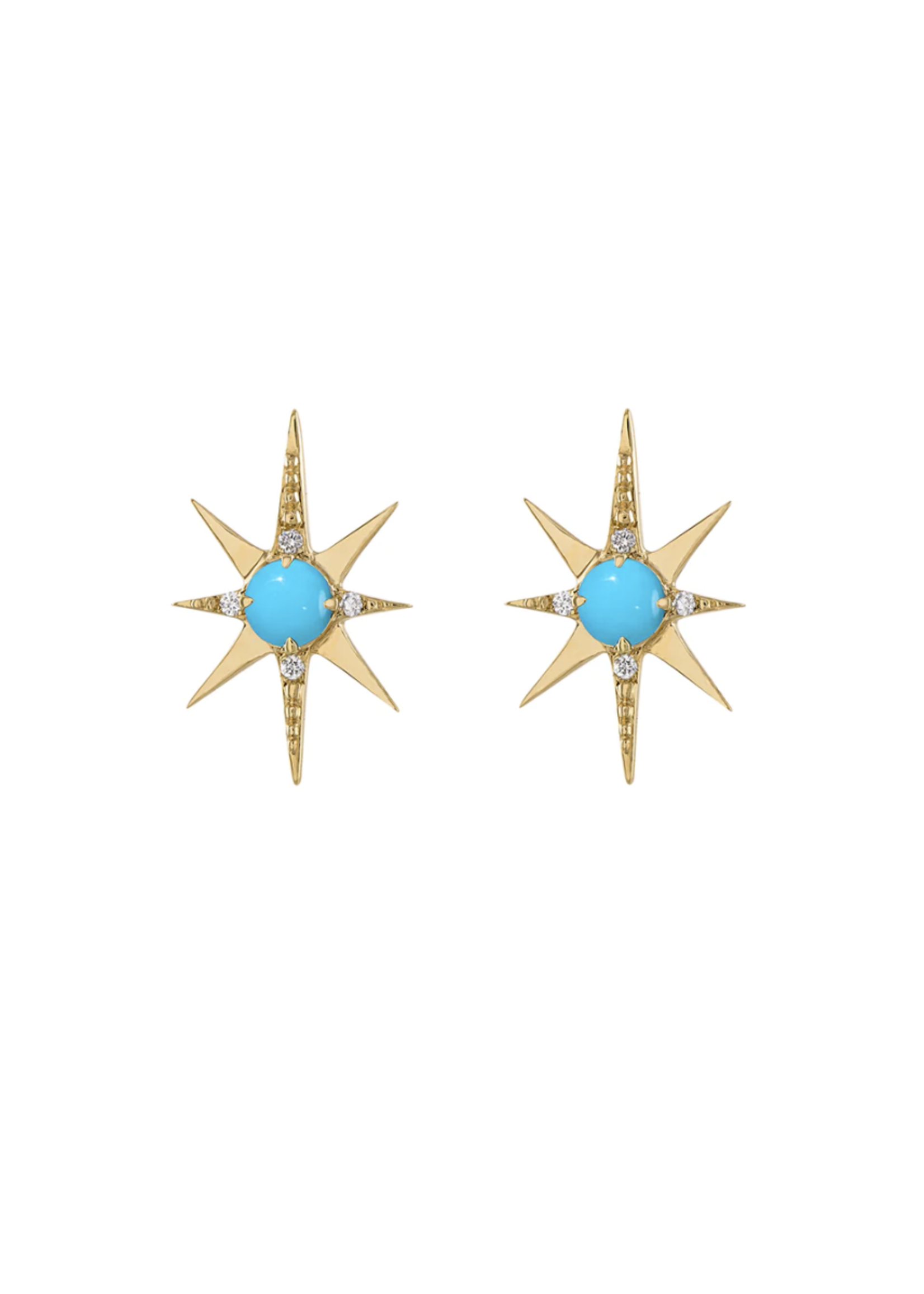 Eden Presley Turquoise Large Starburst Stud Earrings