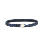 Scosha Mens Classic Fishtail Button in Denim Royal Fleck