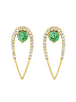 Eden Presley Emerald Peacock Stud Earrings