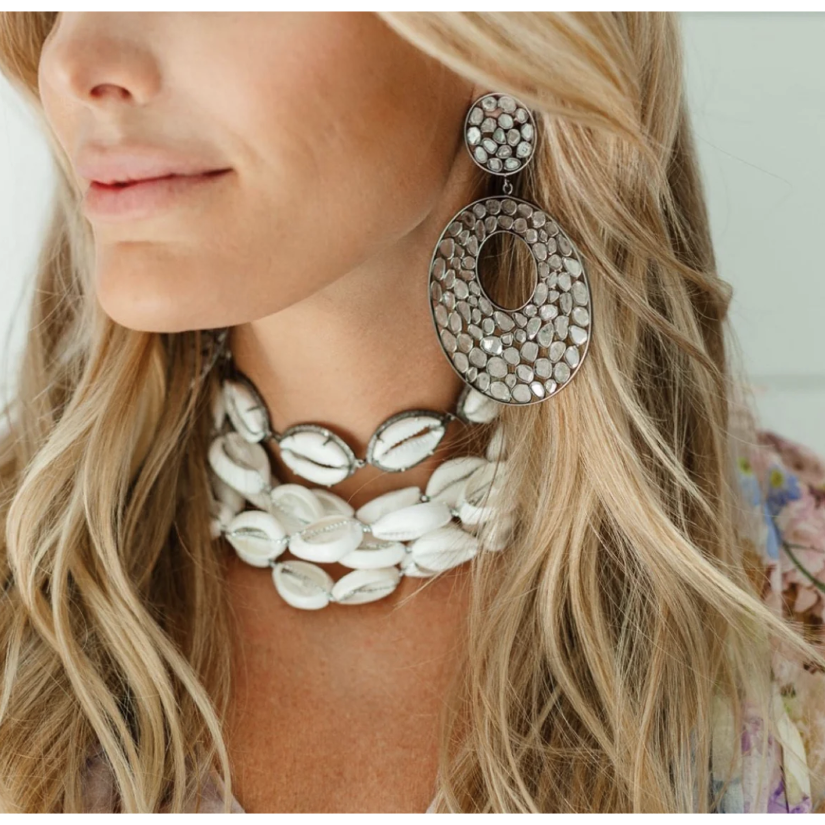 S. Carter Designs Natural Cowrie Shell Choker