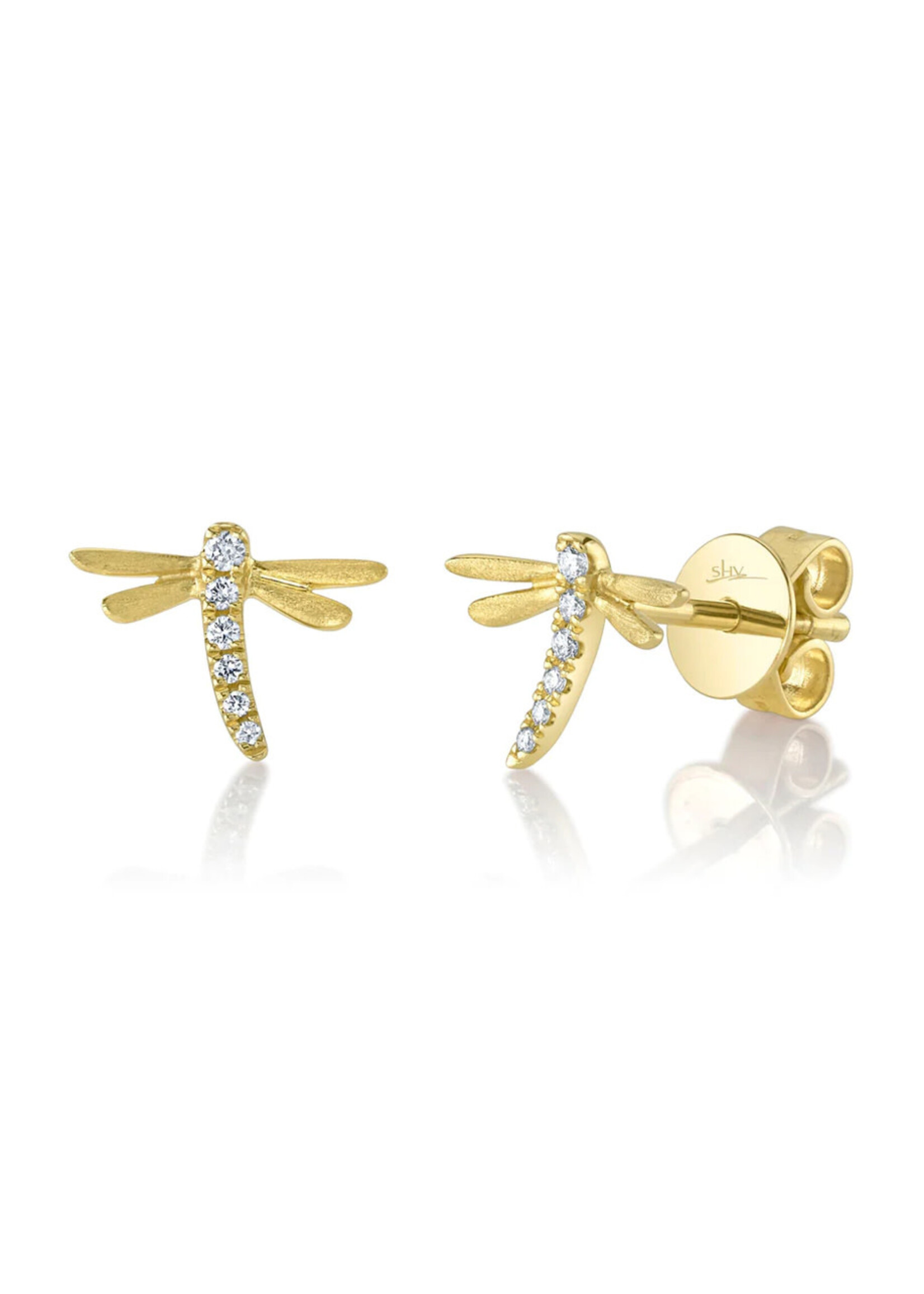Jill Alberts Diamond Dragonfly Earrings