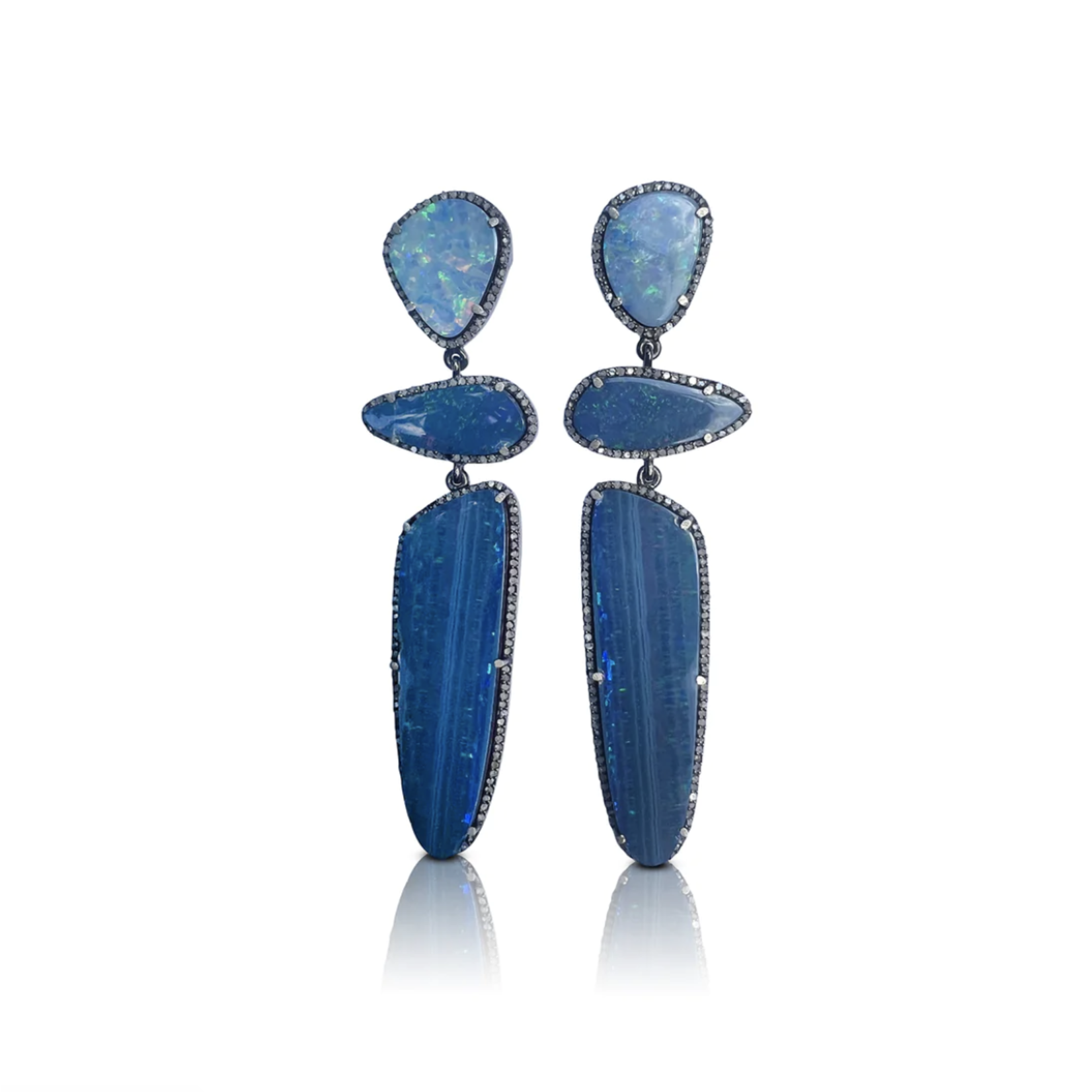 S. Carter Designs Boulder Opal Triple Drop Earrings