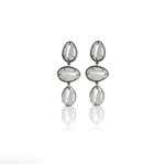 S. Carter Designs Cowrie Shells in Pave Diamond Triple Drop Earrings