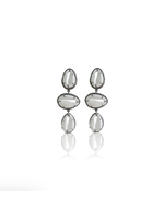 S. Carter Designs Cowrie Shells in Pave Diamond Triple Drop Earrings