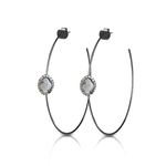 S. Carter Designs Large Sliced Diamond Hoops