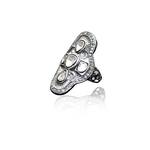 S. Carter Designs Sterling Silver Rose Cut Ring