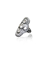 S. Carter Designs Sterling Silver Rose Cut Ring
