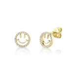 Jill Alberts Diamond Smiley Face Stud Earrings