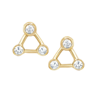 Logan Hollowell Mini Summer Triangle Diamond Constellation Earrings