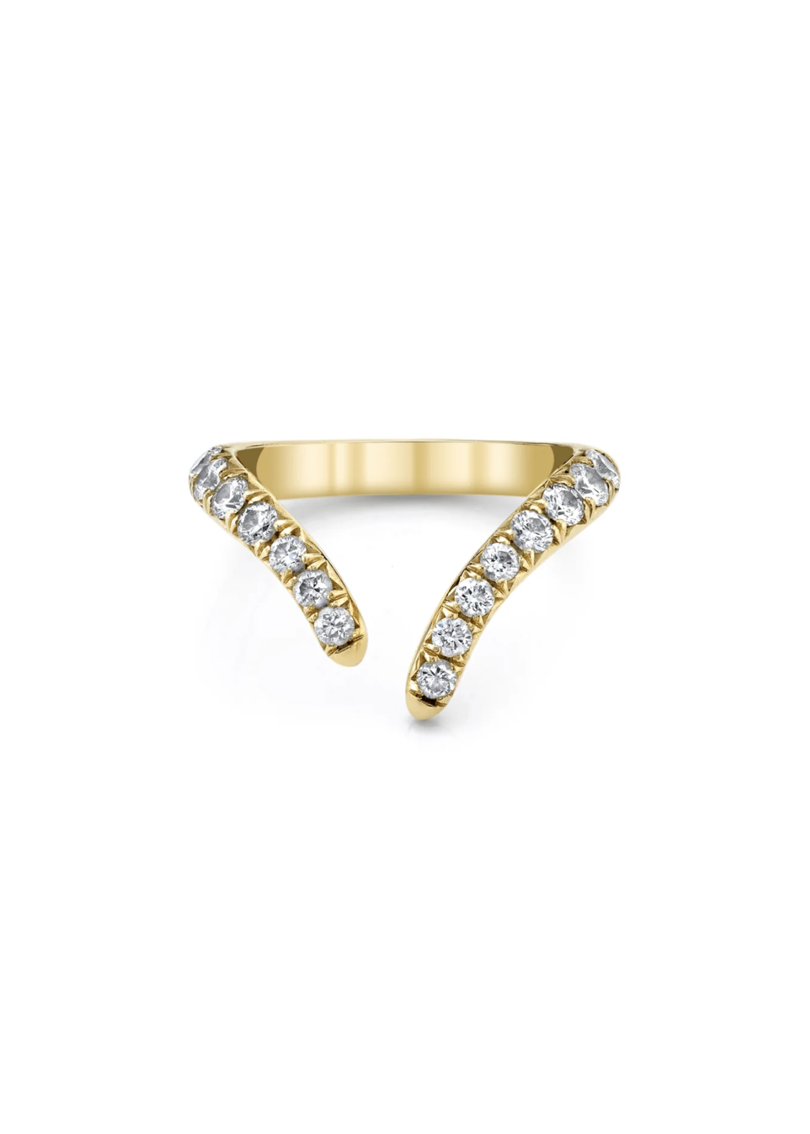 Logan Hollowell French Pavé Diamond Tusk Ring