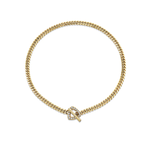 Logan Hollowell Queen Cuban Choker with Pavé Diamond Trillion Toggle