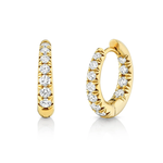 Logan Hollowell Graduated French Pave Diamond Hoops