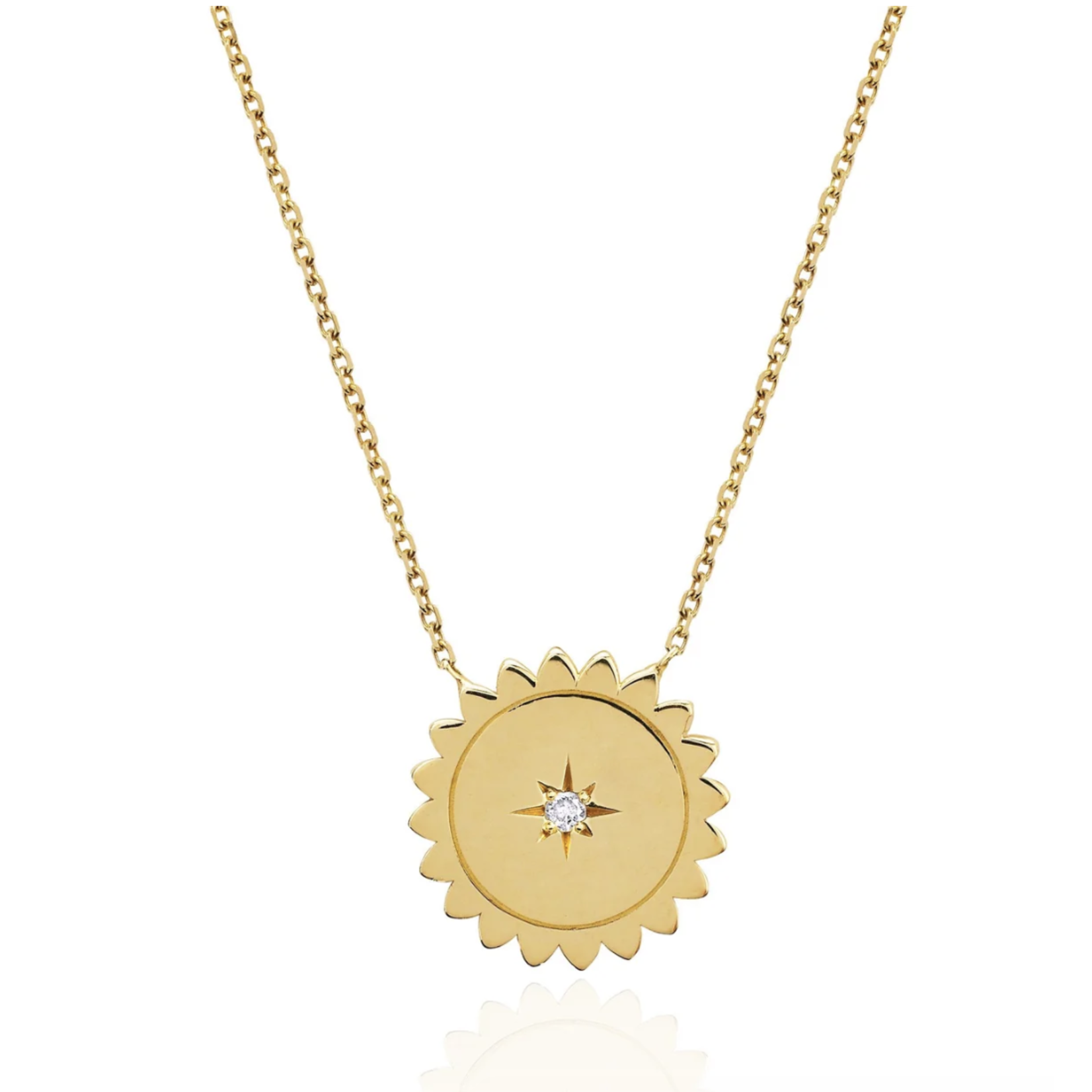 Logan Hollowell Mini Sunshine Necklace with Star Set Diamond