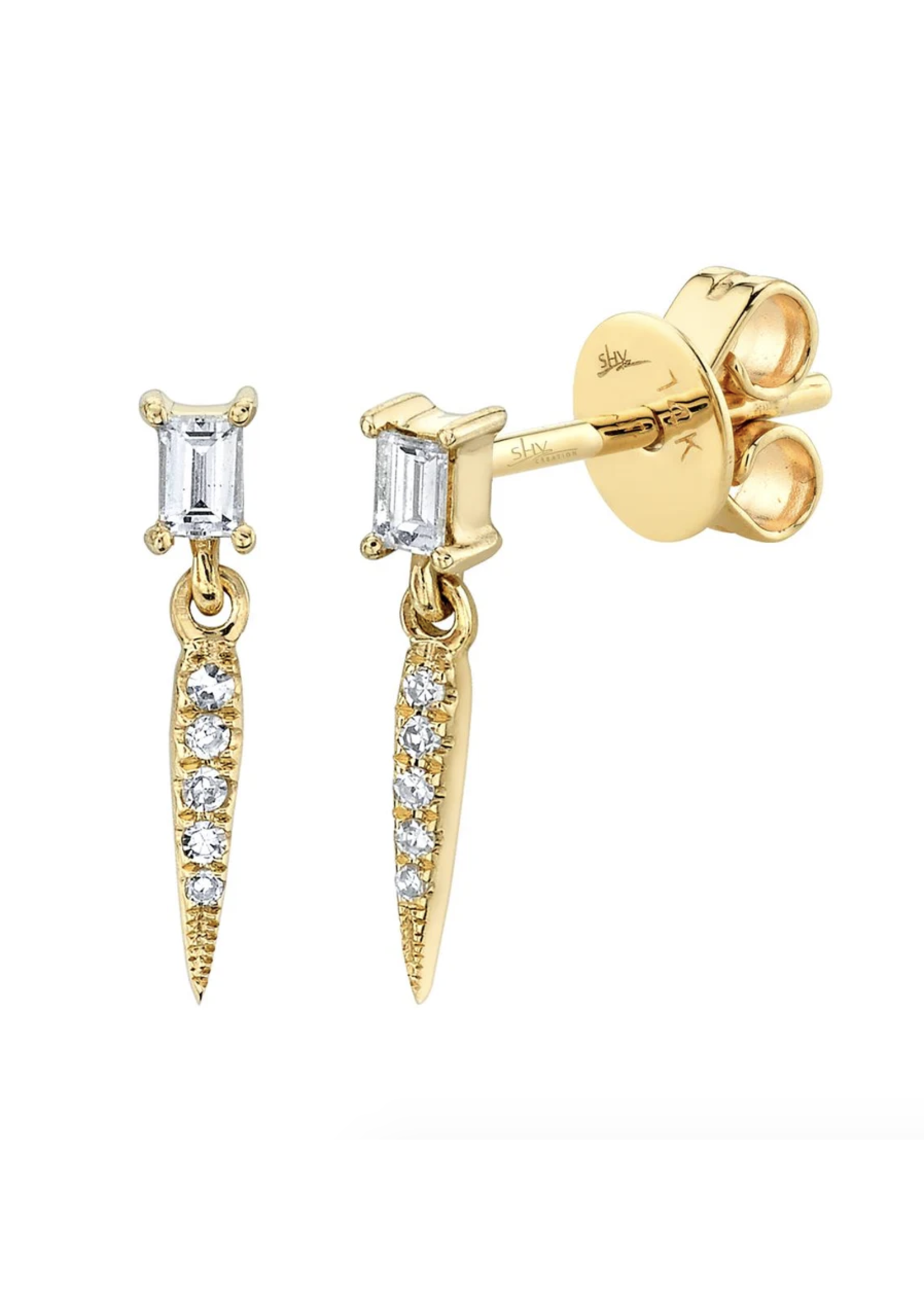 Jill Alberts Diamond Baguette Earrings