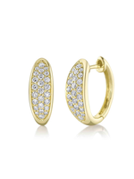 Jill Alberts Diamond Hoop Earrings