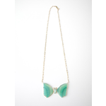 Jill Alberts Natural Laguna Agate Butterfly on Link Chain