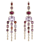 Eden Presley Spinel Rose of France Chandelier Earrings