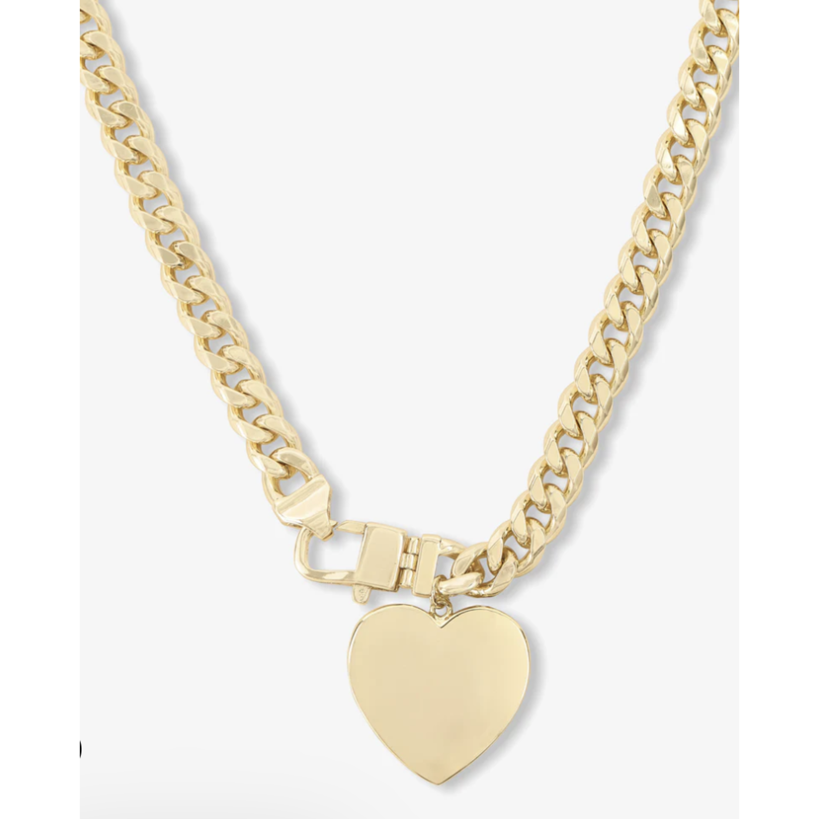 Melinda Maria Julian XL Heart Cuban Chain Necklace