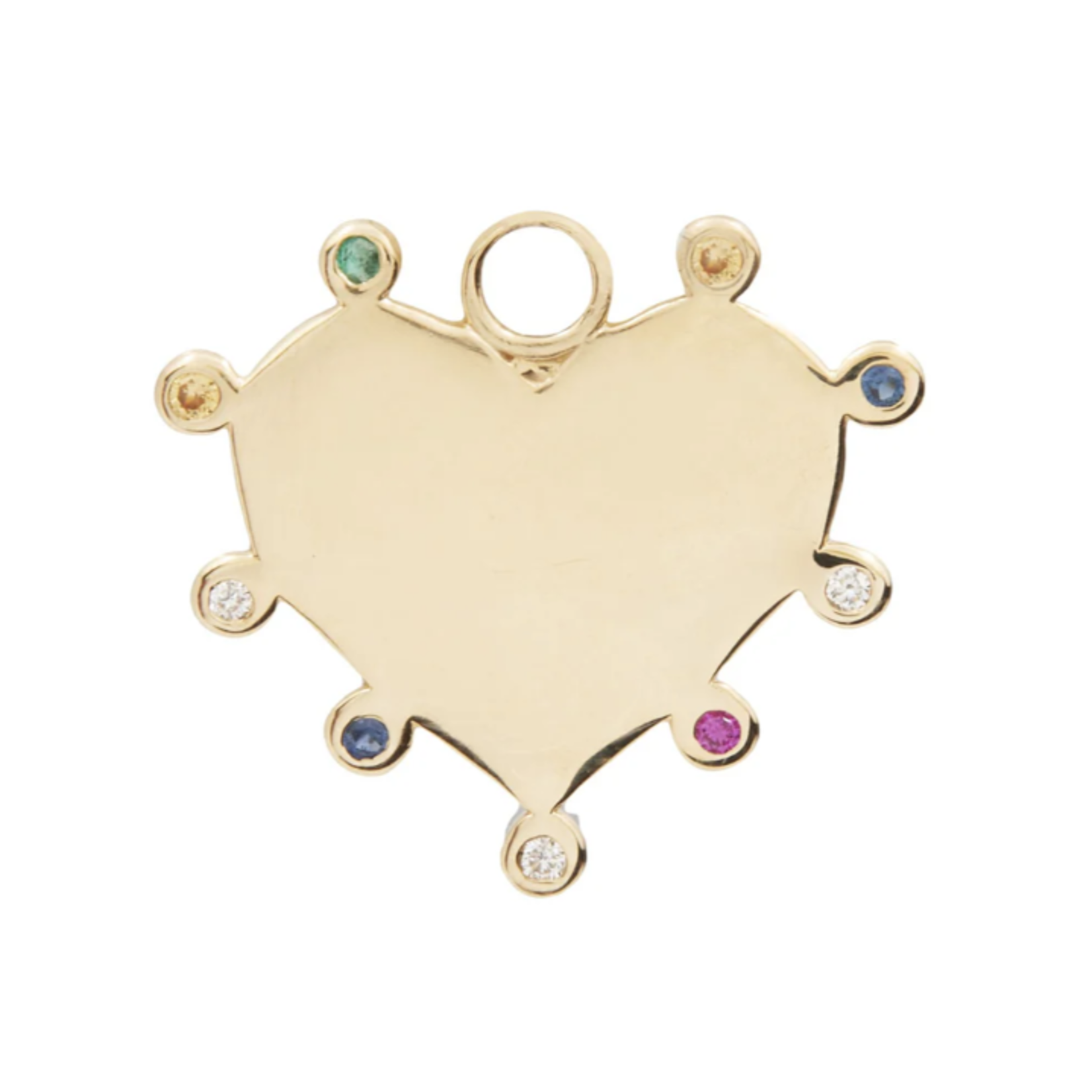 Scosha Rainbow Gems Heart Charm