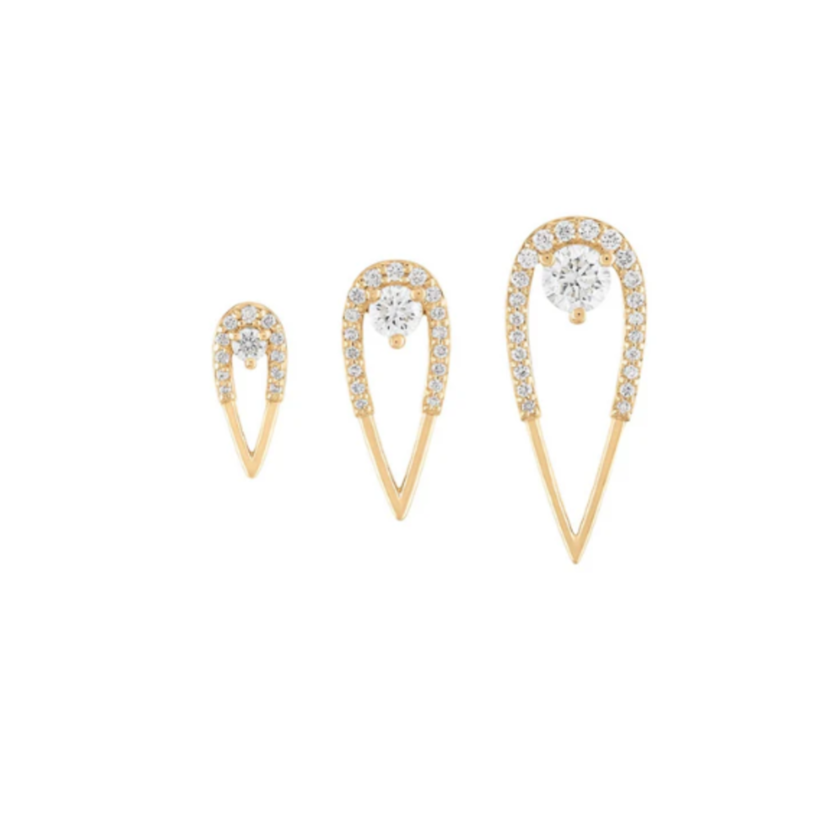 Eden Presley Medium Diamond Peacock Stud Earrings