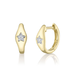 Jill Alberts Diamond Star Huggie Earrings