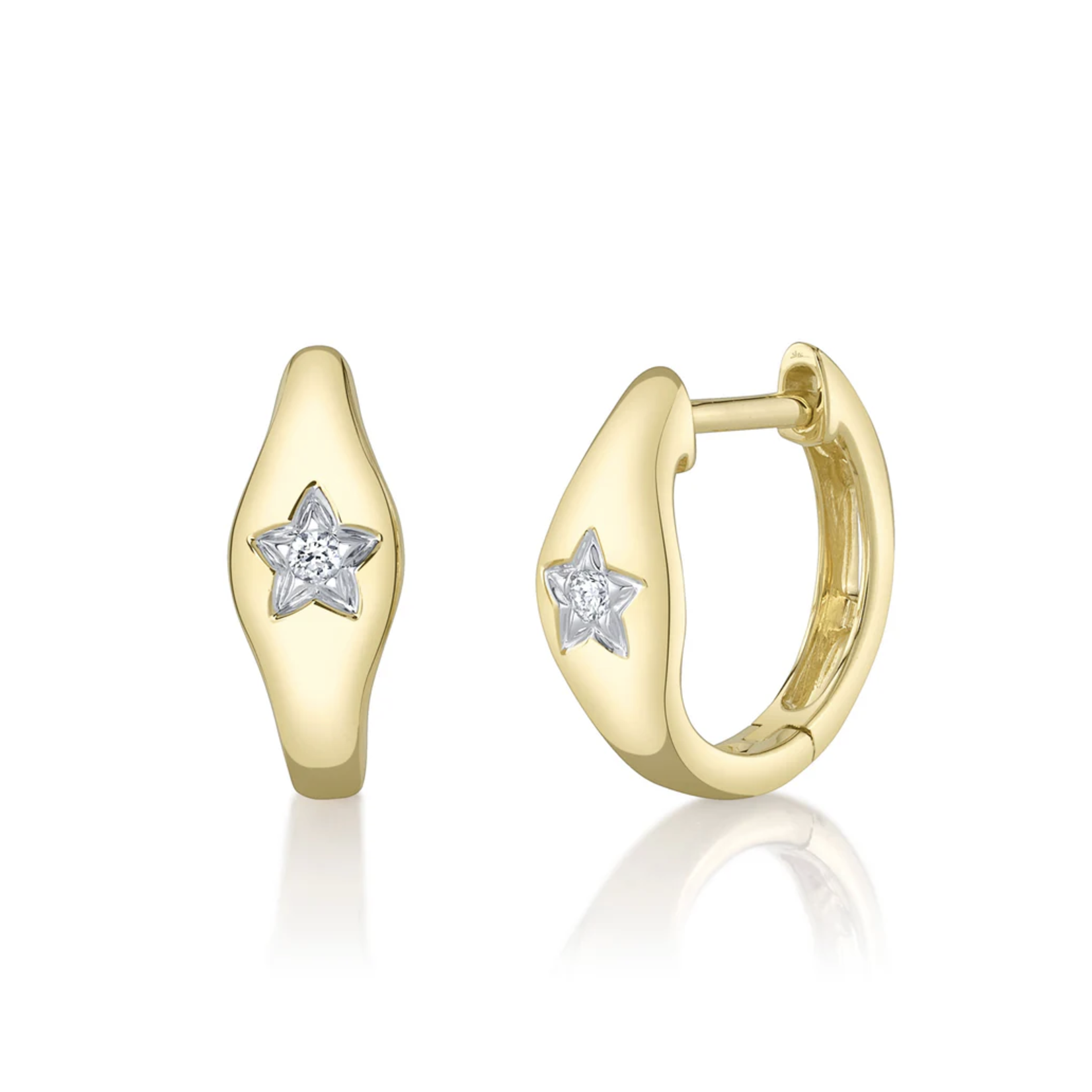 Jill Alberts Diamond Star Huggie Earring