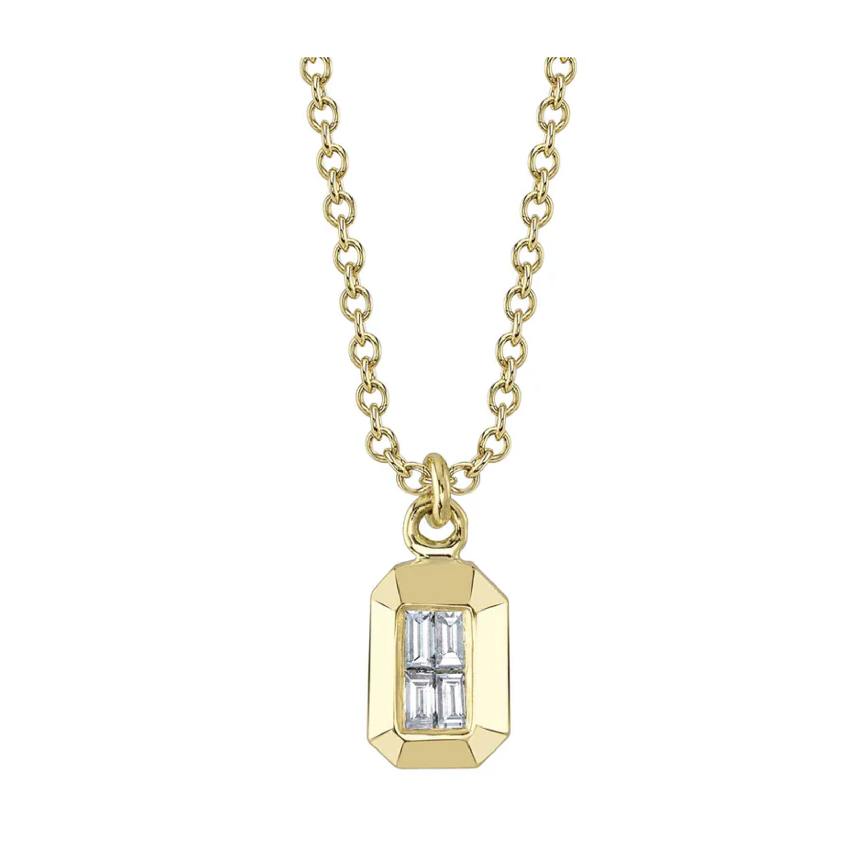 Jill Alberts Diamond Baguette Geo Cut Necklace