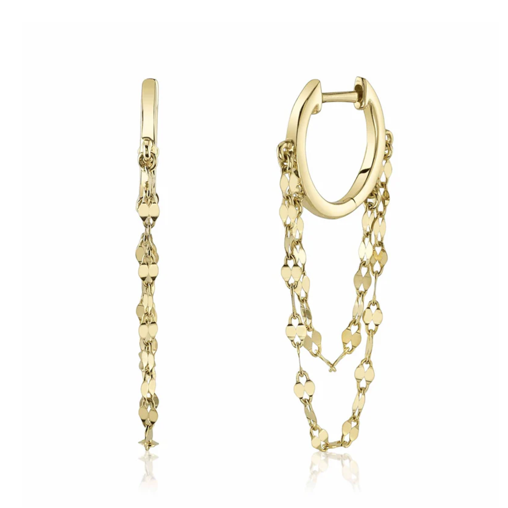 Jill Alberts Chain Huggie Earring