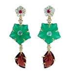 Anjali Flower Gem Earrings